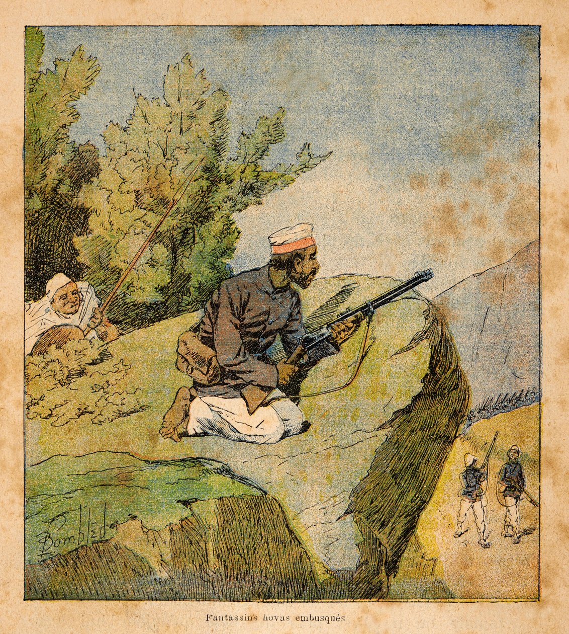 Conway frá Benarth, Early Morning (litur litó) by Louis Charles Bombled