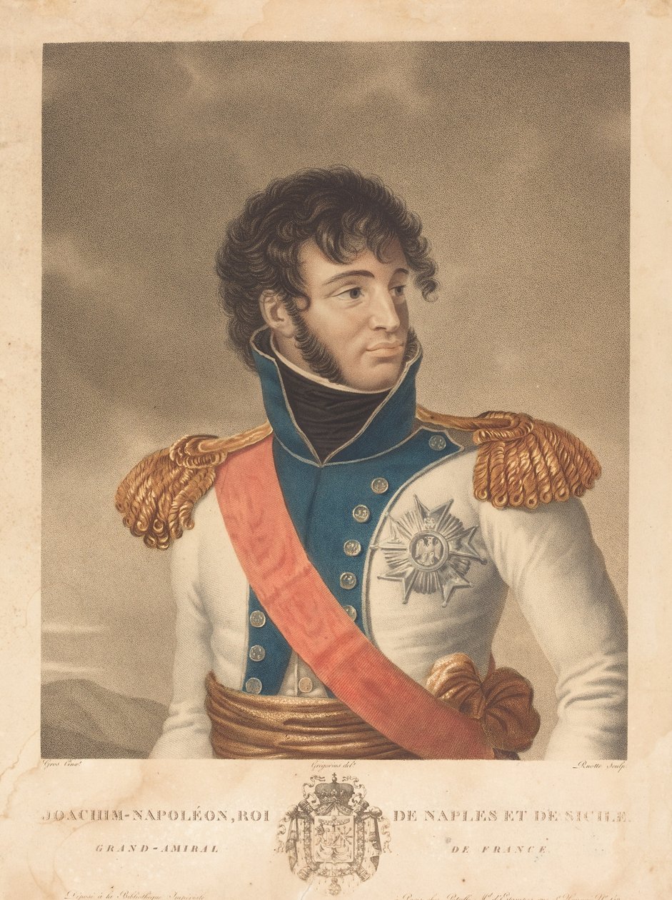 Joachim Murat (Joachim-Napoleon, Napoli ve Sicilya Kralı, Fransa Büyük Amirali) by Louis Charles Ruotte after Albert Jakob Frans Gregorius after Antoine Jean Gros