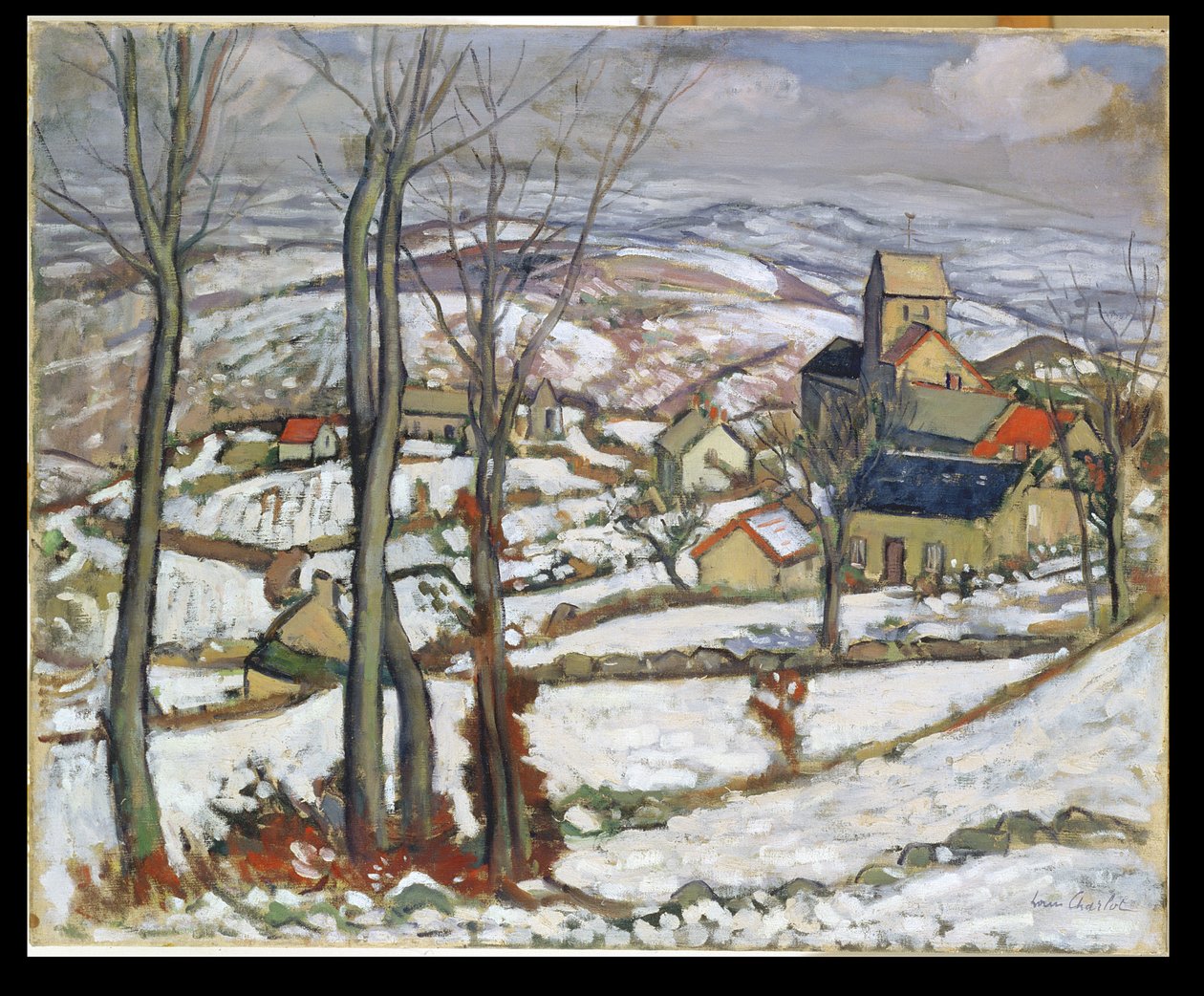 Karda Köy, c.1910-11 (tuval üzerine yağlı boya) by Louis Charlot