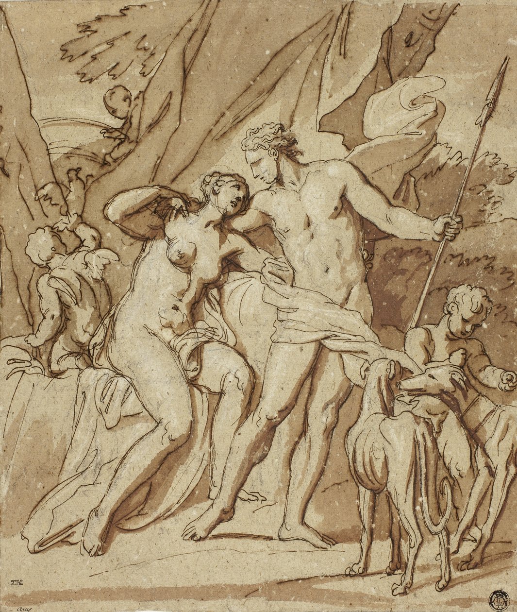 Venüs ve Adonis by Louis Cheron