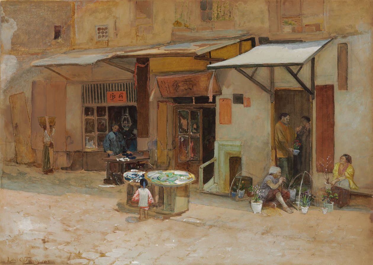 Çin Mahallesi, San Francisco, 1908 by Louis Comfort Tiffany