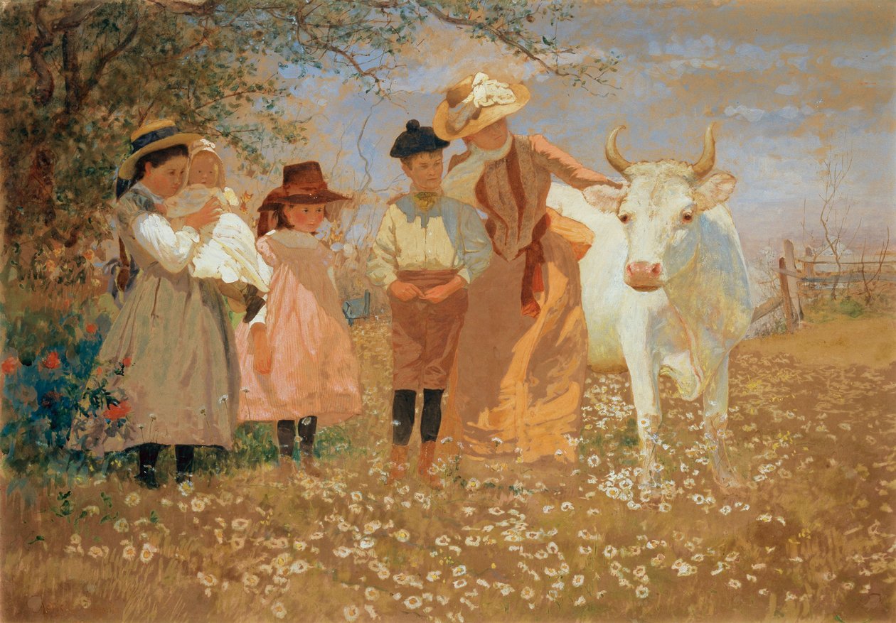 İnekli Aile Grubu, c.1888 by Louis Comfort Tiffany
