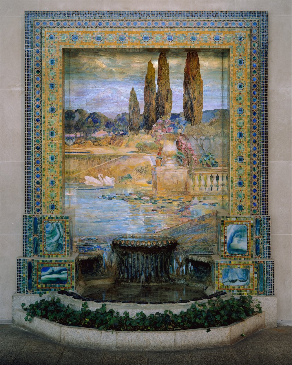 Bahçe Manzarası, c.1905–15 (favrile cam mozaik) by Louis Comfort Tiffany