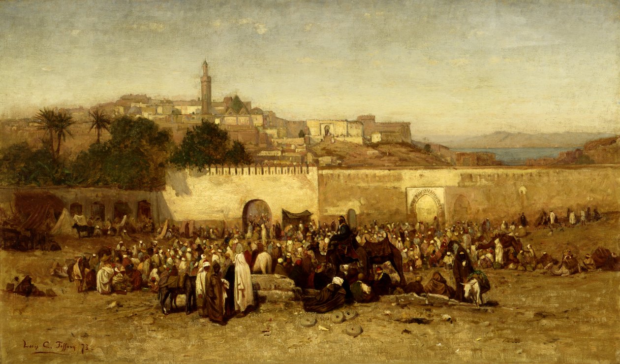 Tangiers Surları Dışında Pazar Günü, Fas, 1873. by Louis Comfort Tiffany