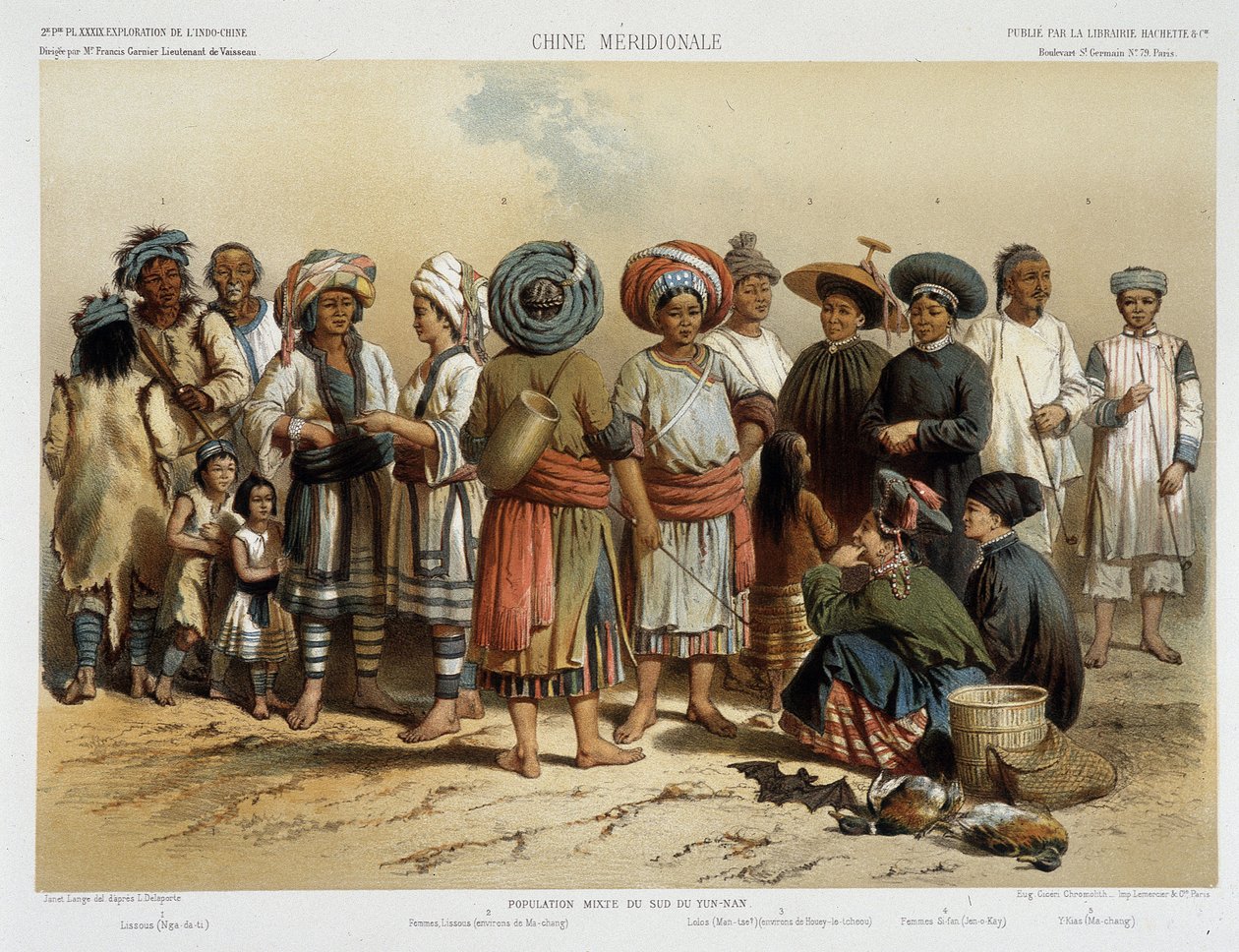 1870 civarında etnik gruplar, Francis Garnier Paris tarafından “” Voyage d