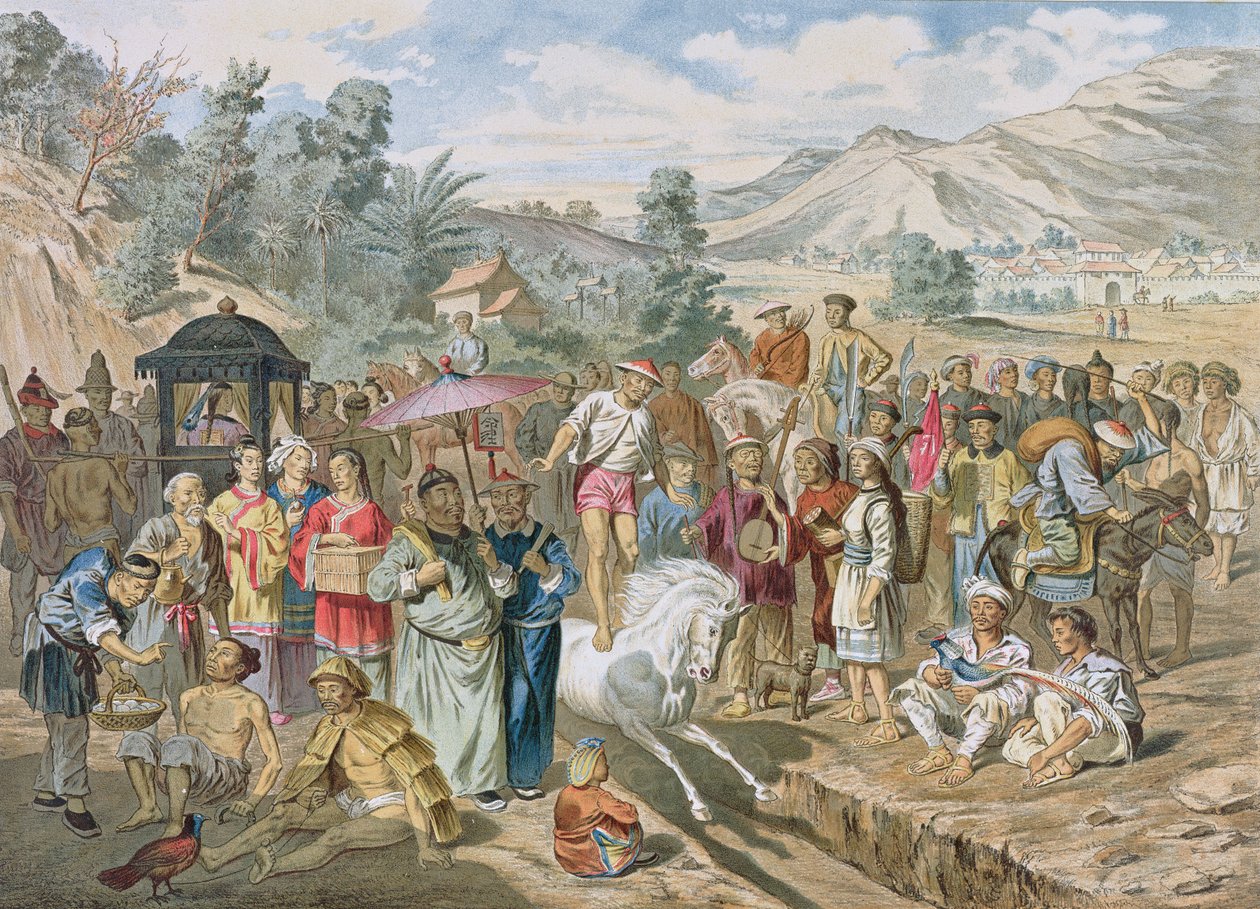 Examen des Bachelliers Militaires a Sin-Tcheou-Fou, Doudart de Lagree (1823-68) tarafından 