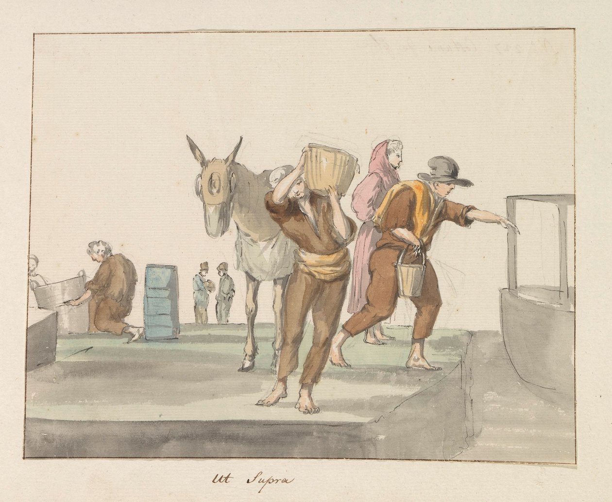 Gozo adasının geleneksel kostümleri Costume de Ghozo (nesne üzerindeki başlık) Voyage en Italy ve Sicile et à Malte - 1778 (seri başlığı) by Louis Ducros