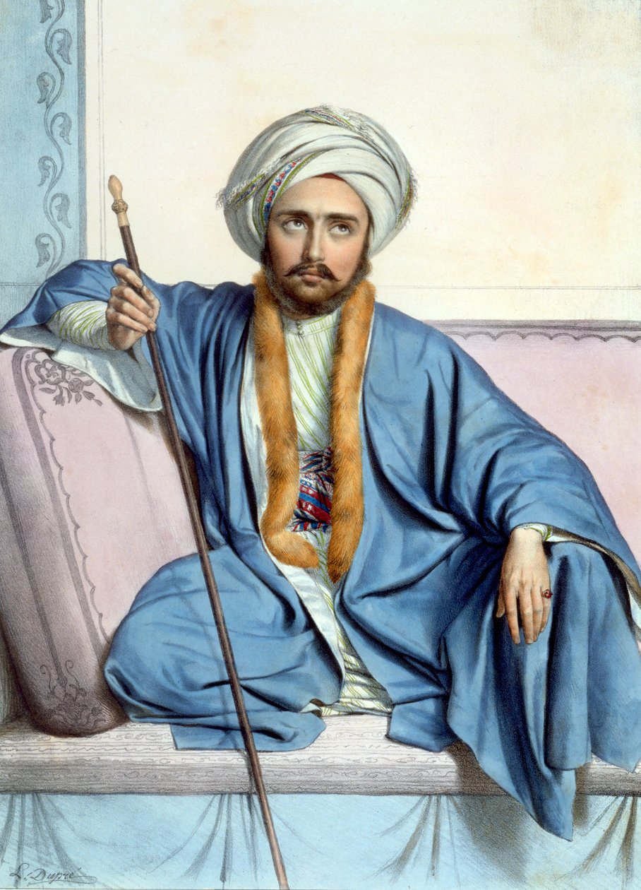 Bilesikdj, bir Ermeni - Lever XXXV, Lemercier tarafından 'Voyage à Athens et a à à Constantinople'dan oyulmuş, Dupre tarafından yazılmış ve resimlendirilmiş, 1828 by Louis Dupré