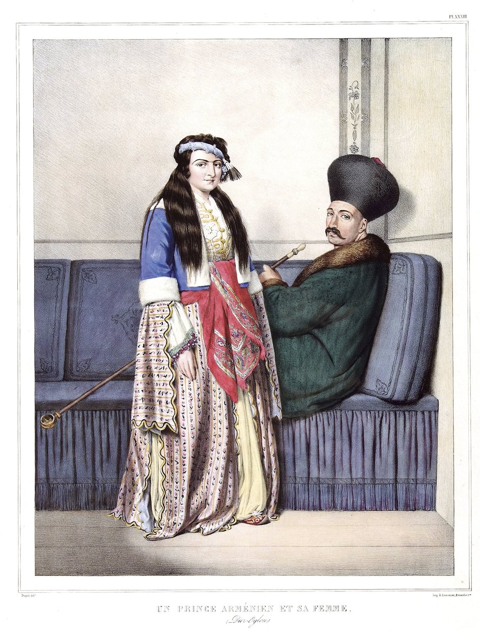 Bir Ermeni prens ve eşi Duzoglous. “” Atina ve Konstantinopolis
