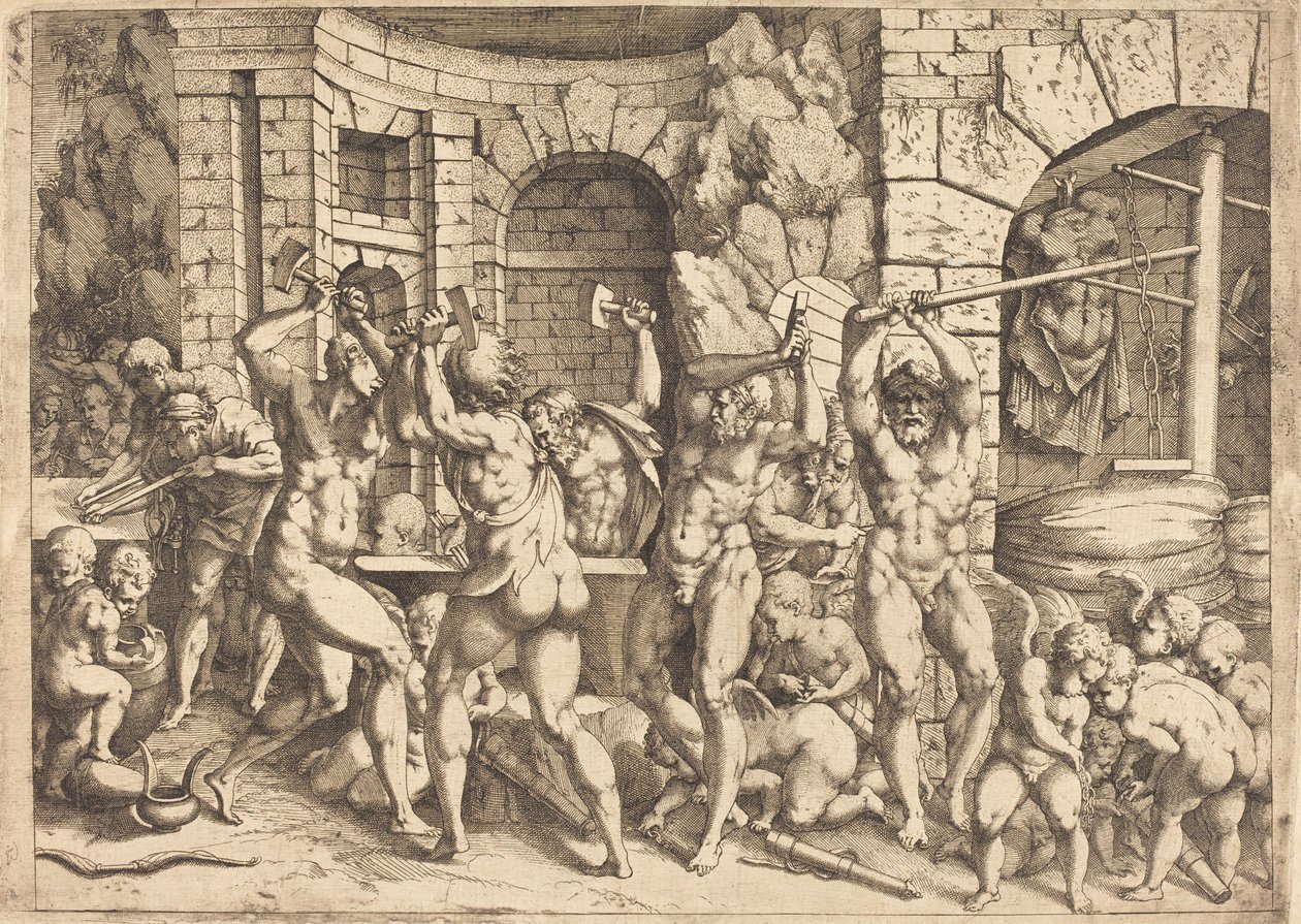 Vulkan Demirhanesi by Louis Elle I after Francesco Primaticcio