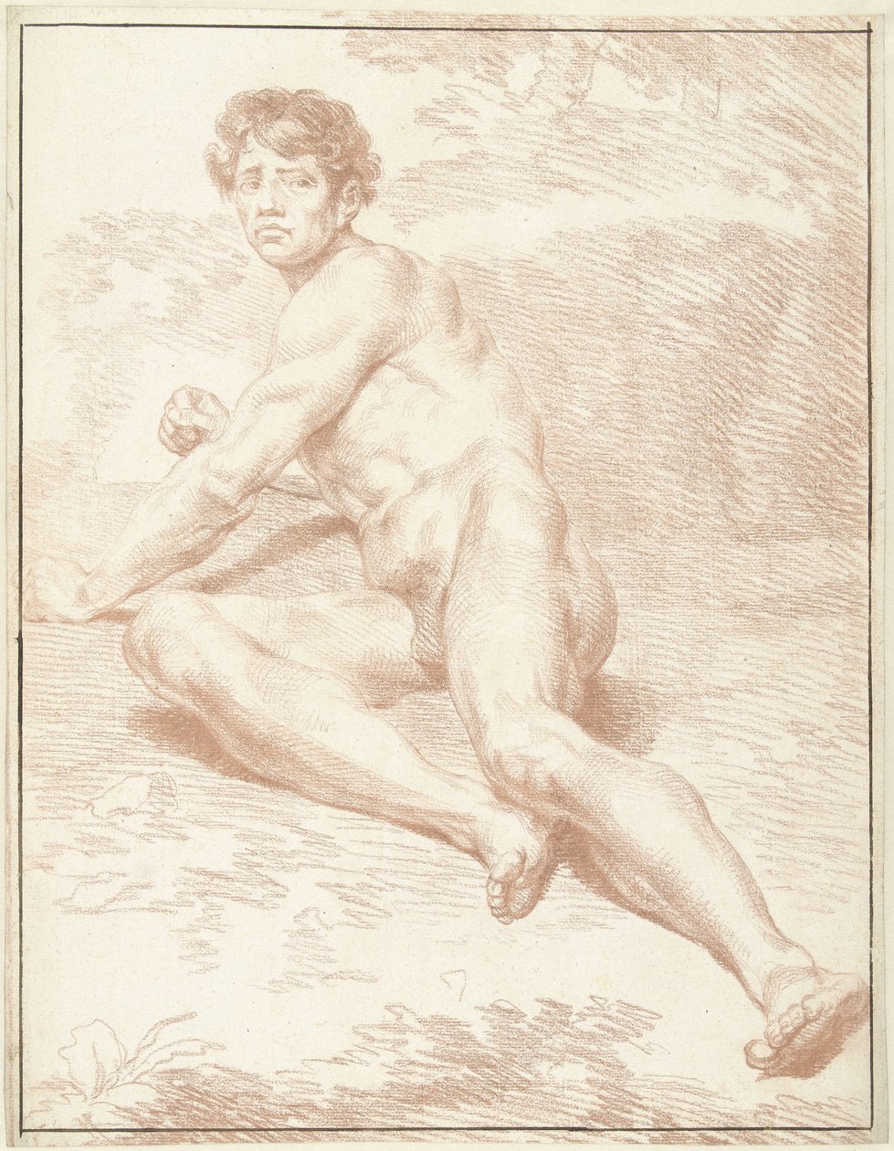 Erkek Çıplak, Yalan, Ayakta by Louis Fabritius Dubourg