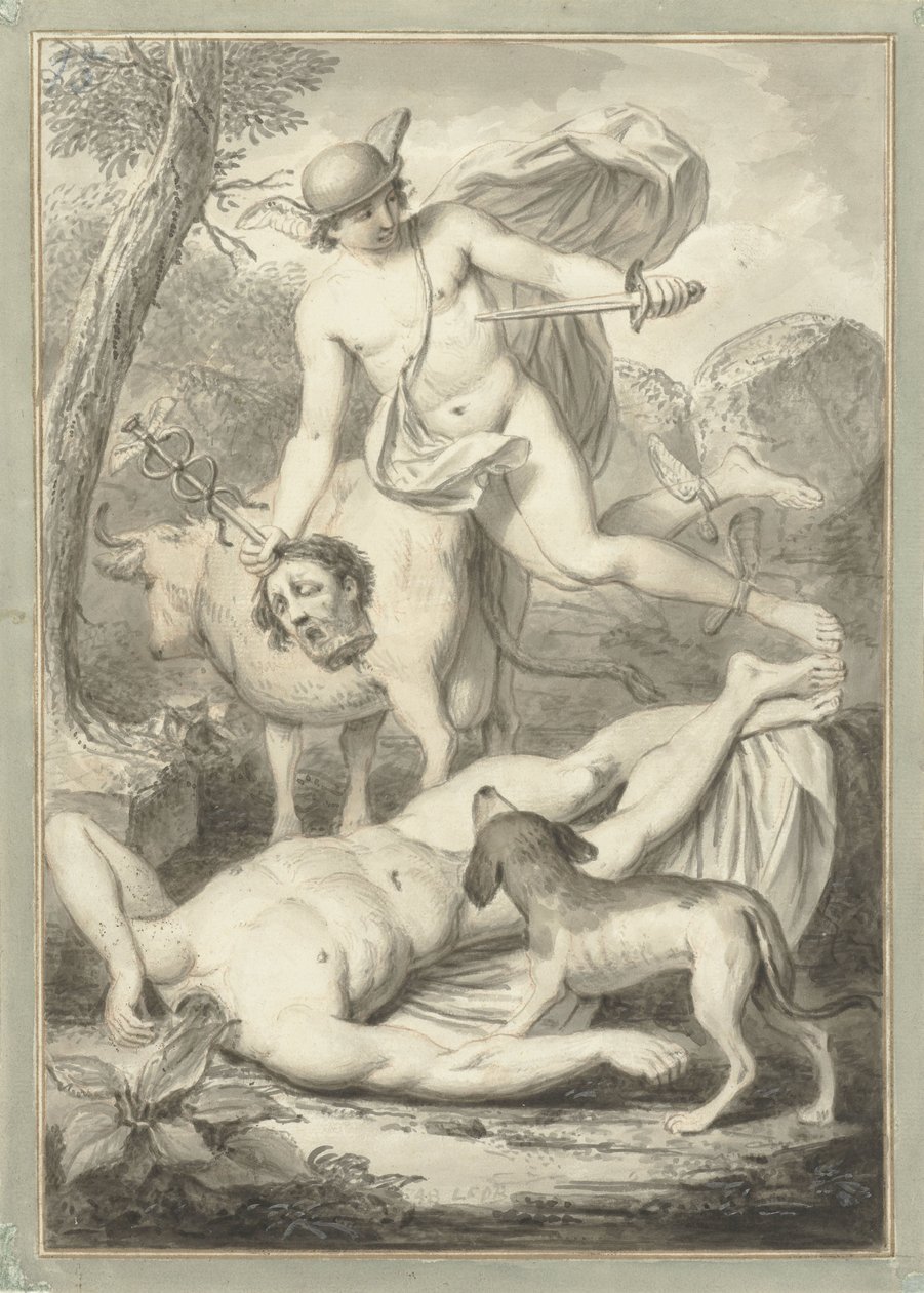 Argus başı ile Merkür by Louis Fabritius Dubourg