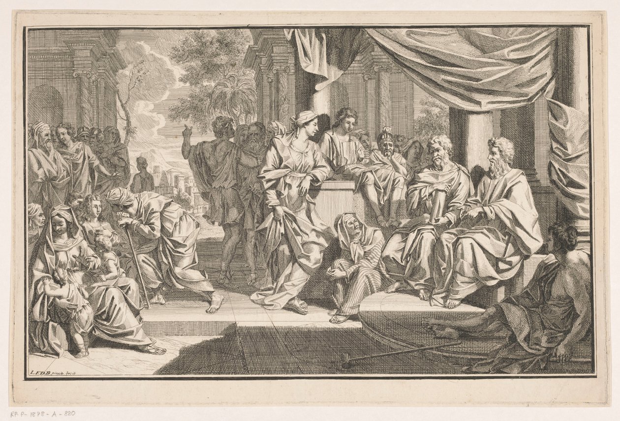 Pavlus ve Barnabas Tapınağın Önünde Vaaz Ederler by Louis Fabritius Dubourg