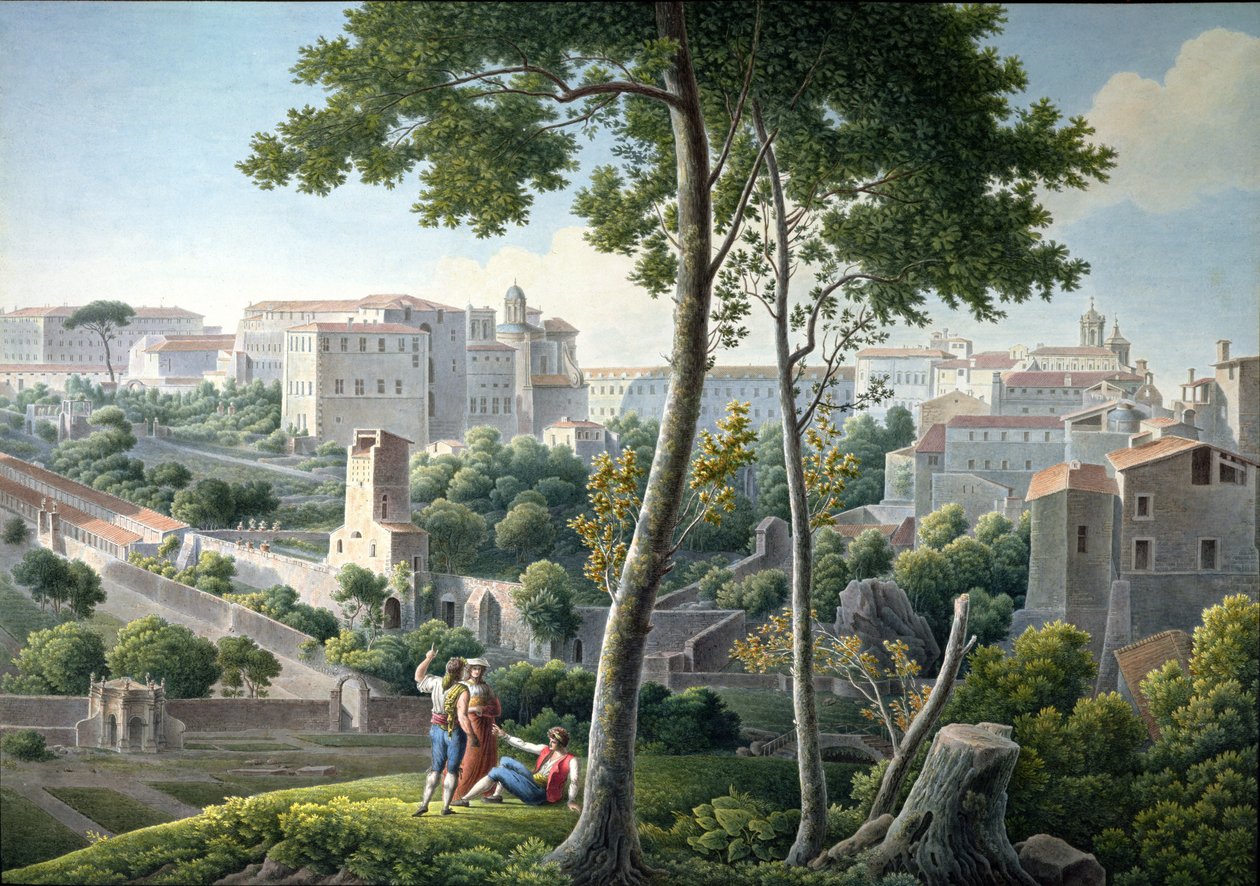 Arka planda Villa Colonna ile Roma