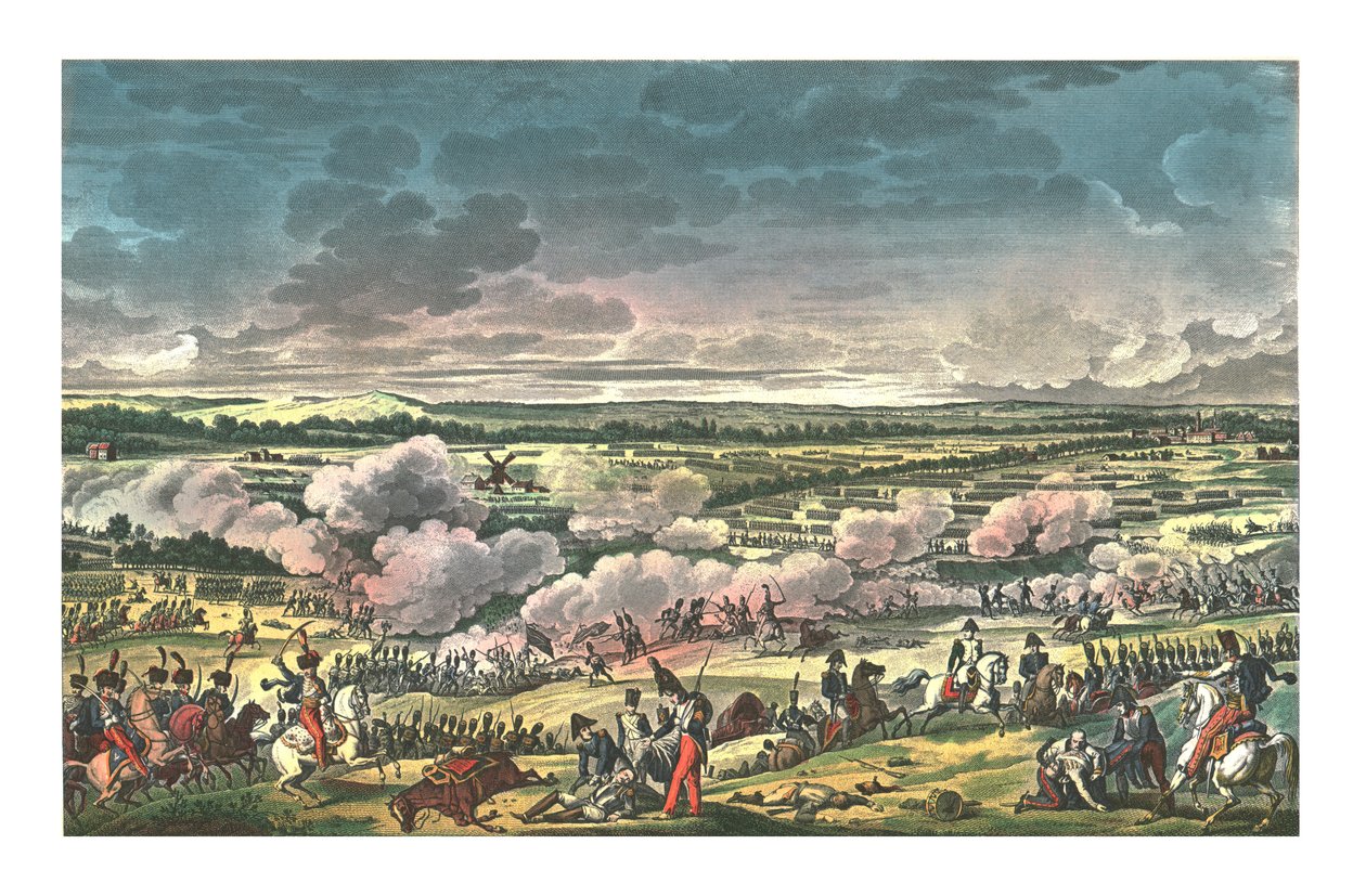 Waterloo olarak bilinen Mont-Saint-Jean Savaşı, 18 Haziran 1815, c1850 by Louis Francois Couche