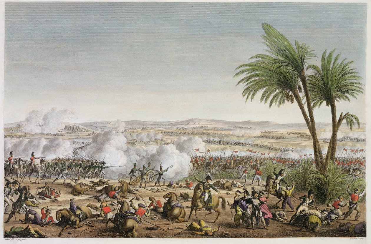 Heliopolis Savaşı, 29 Ventose, 8. Yıl (20 Mart 1800), Edme Bovinet (1767-1832) (aquatint) tarafından kazınmış by Louis Francois Couche