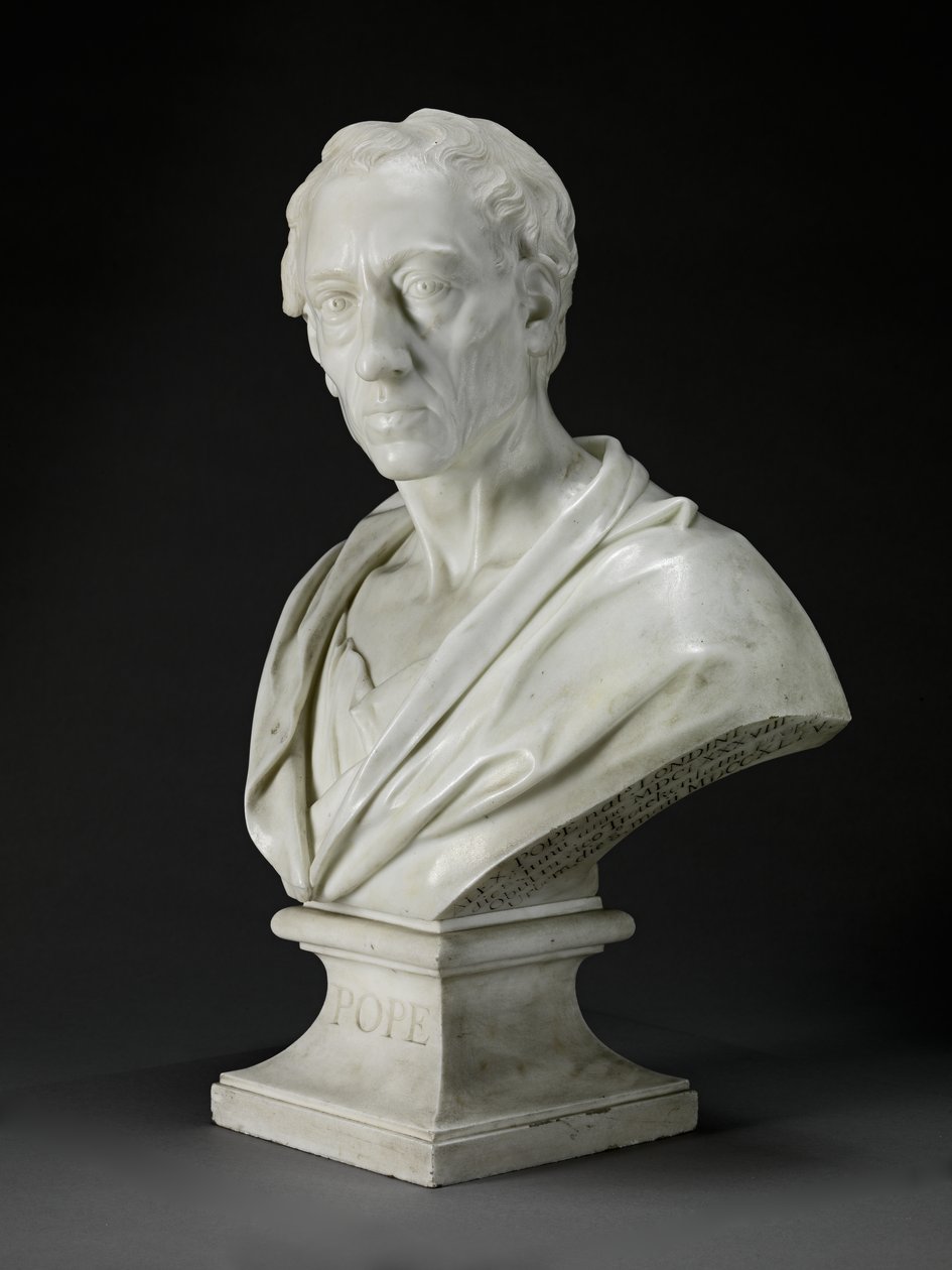 Alexander Pope (1688-1744) 1741 (mermer) by Louis Francois Roubilliac