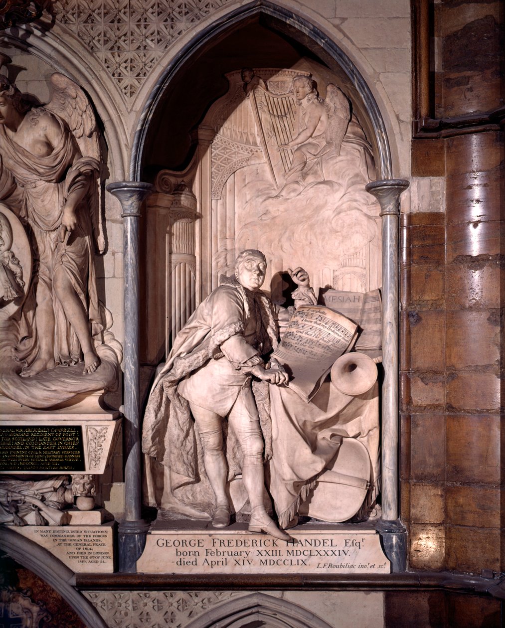 George Frederic Handel anıtı, Westminster Abbey by Louis Francois Roubilliac