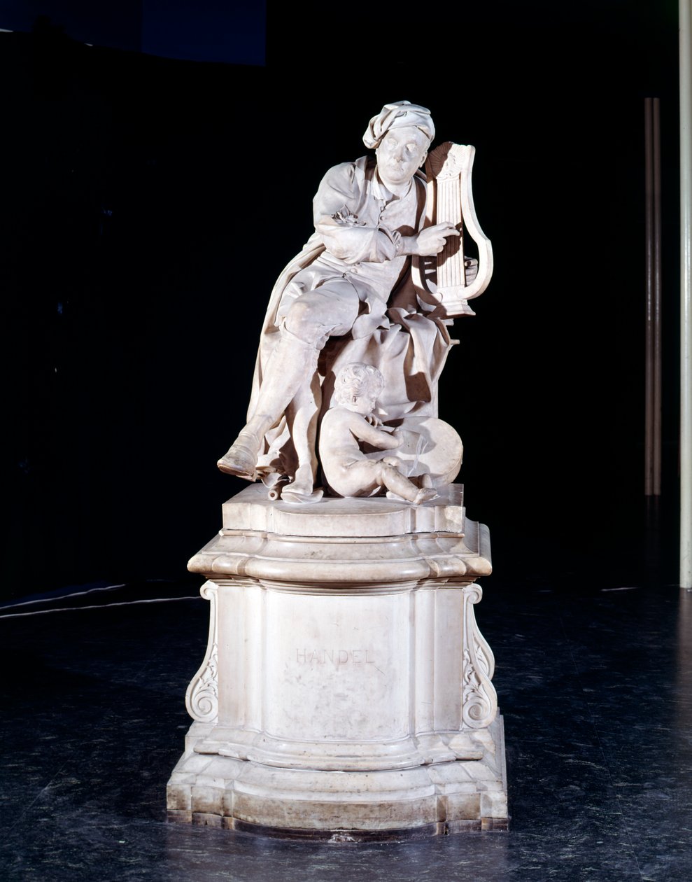 Roubiliac tarafından George Frederic Handel heykeli by Louis Francois Roubilliac