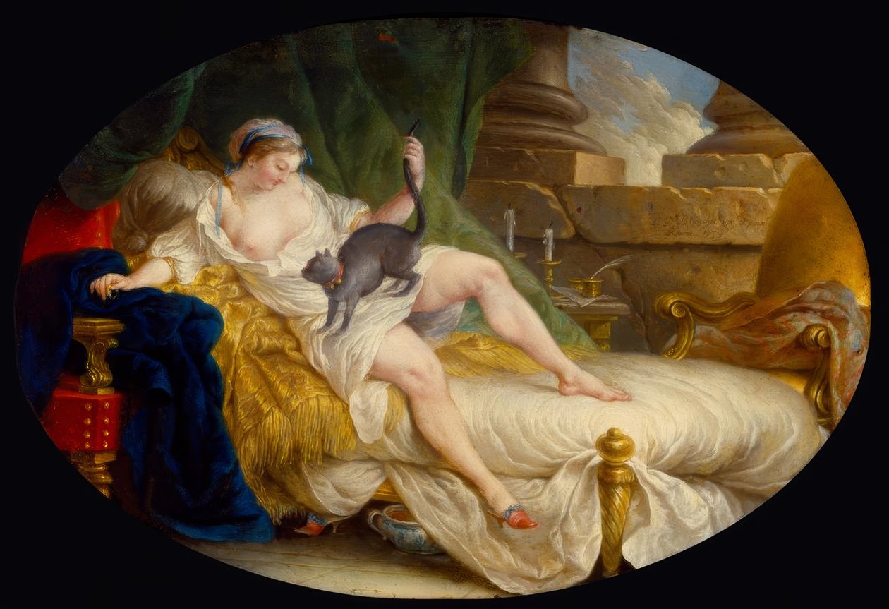 L.G.Blanchet, Julie terk edildiğini öğreniyor / 1759 by Louis Gabriel Blanchet