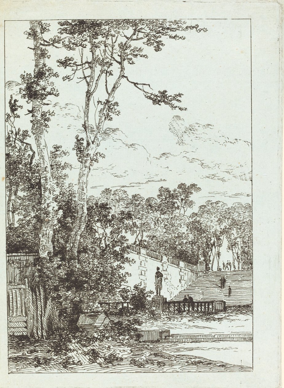 terk edilmiş park by Louis Gabriel Moreau the Elder