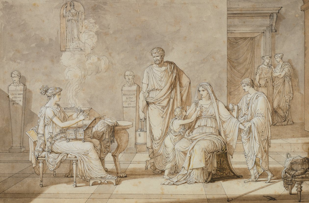 Cornelia İki Genç Oğlunu Tanıtıyor, by Louis Gauffier