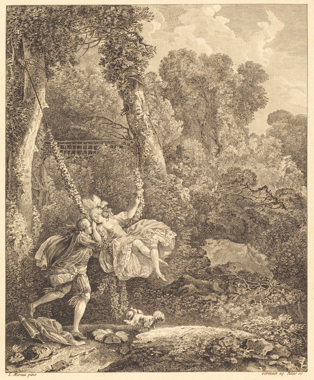 Orada birden fazla tehlike yaşıyoruz by Louis Germain and Charles Emmanuel Patas after Louis Gabriel Moreau