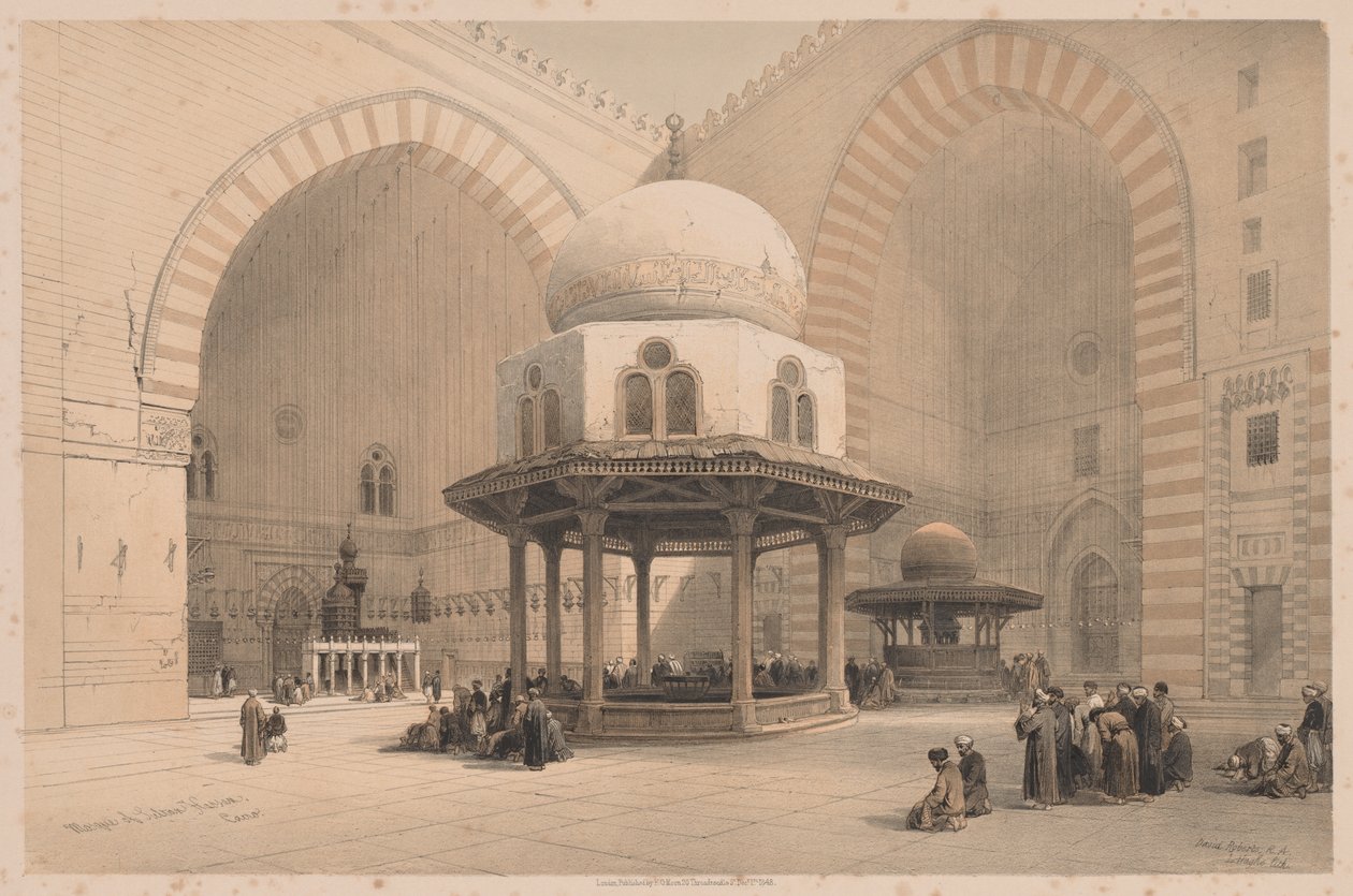 Mısır ve Nubia, Cilt III, No. 8: Sultan Hassan Camii, Kahire by Louis Haghe