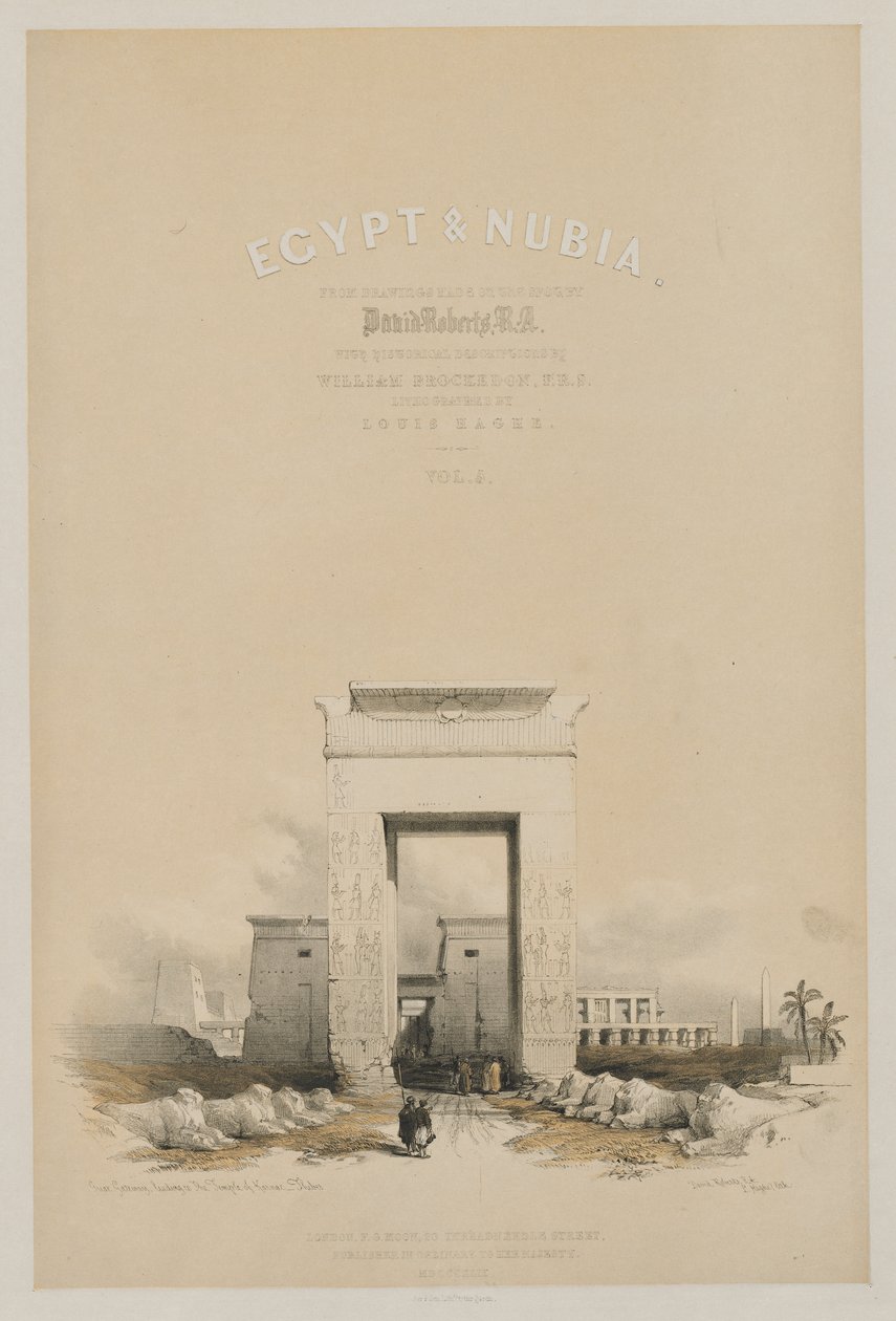 Mısır ve Nubia: Frontispiece Cilt V by Louis Haghe