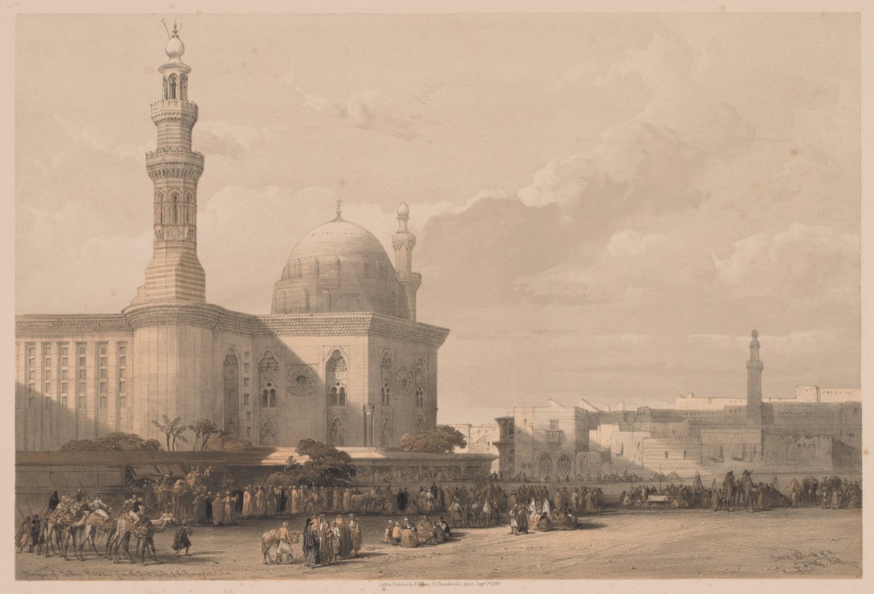 Mısır ve Nubia: Cilt III - No. 38, Büyük Meydandan Sultan Hassan Camii..., 1838. by Louis Haghe