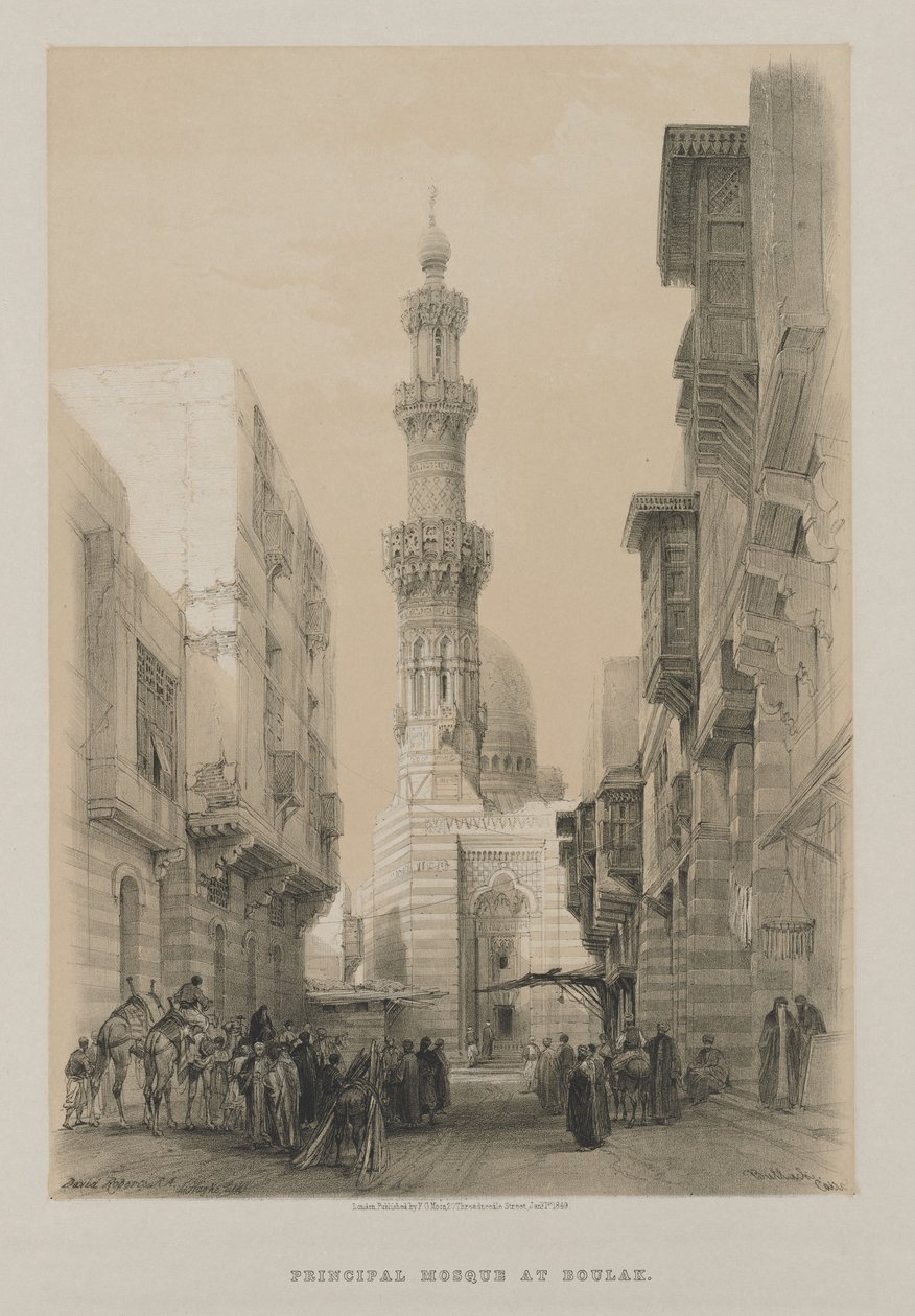 Mısır ve Nubia, Cilt III: Bullack, Kahire, c. 1846. by Louis Haghe