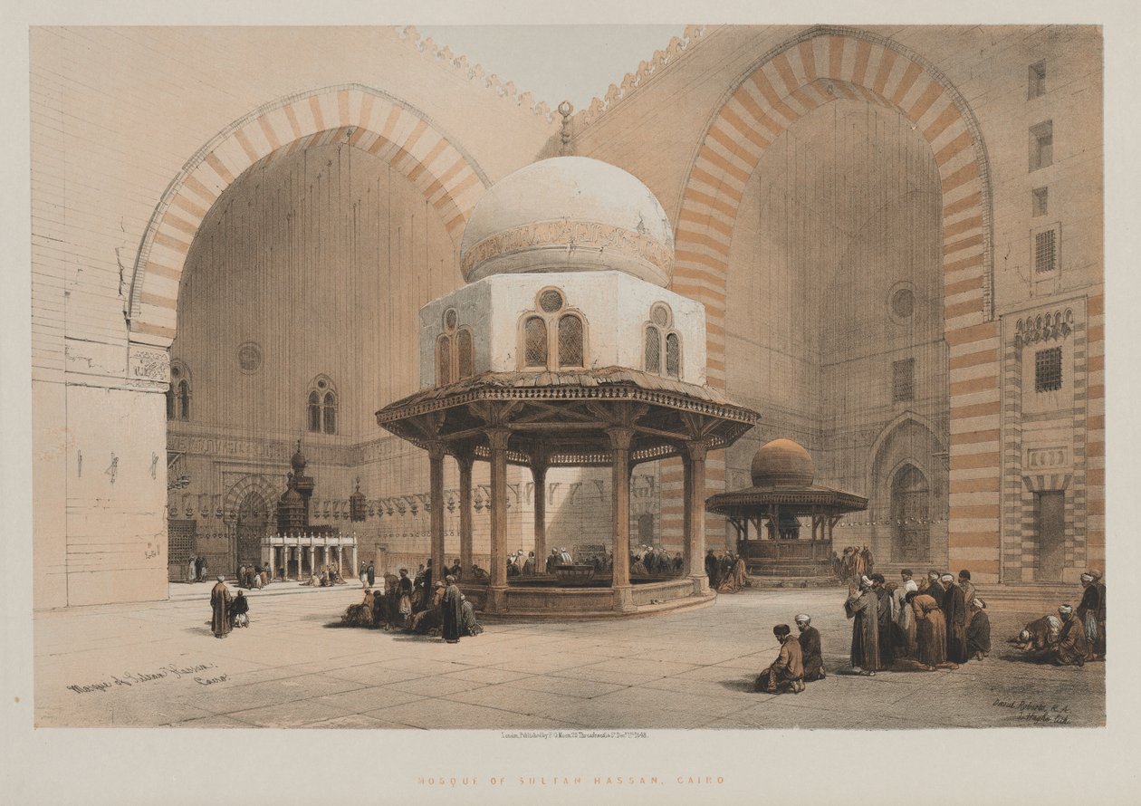 Mısır ve Nubia, Cilt III, Sultan Hassan Camii, Kahire, 1848. by Louis Haghe