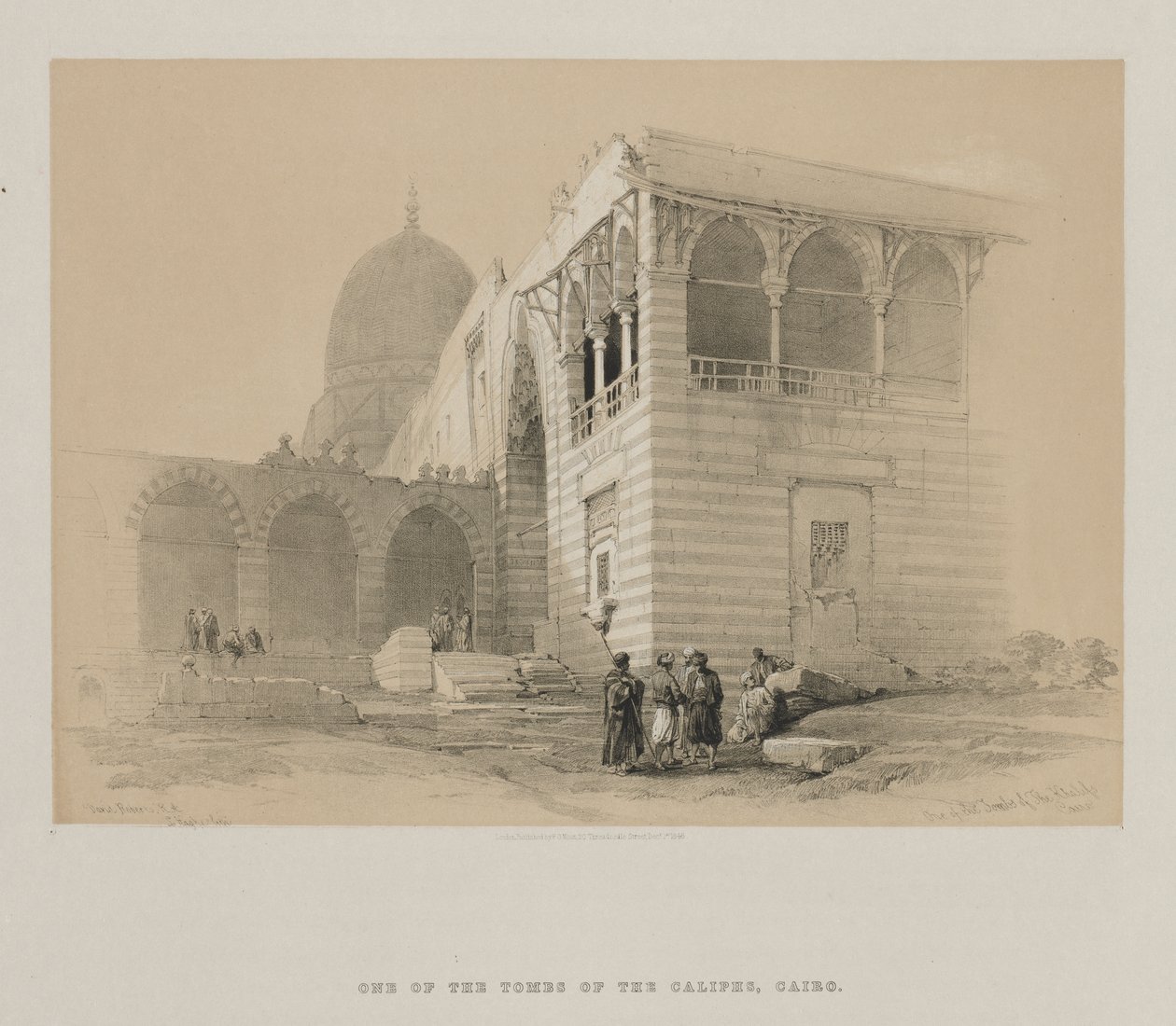 Mısır ve Nubia, Cilt III: Halife Mezarlarından Biri, Kahire by Louis Haghe