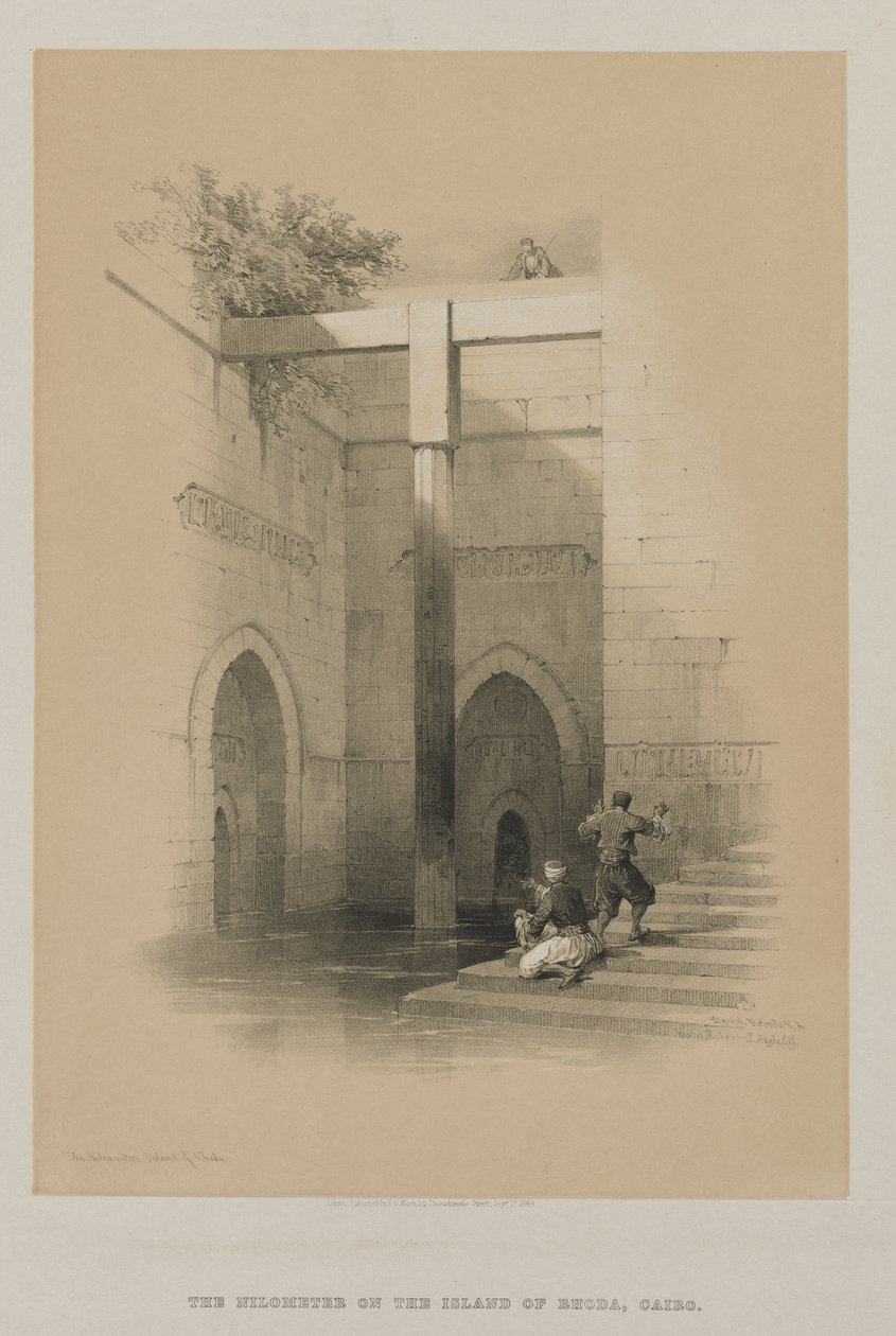 Mısır ve Nubia, Cilt III: Nileometre. Roda Adası by Louis Haghe