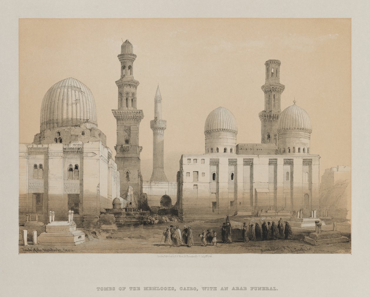 Mısır ve Nubia, Cilt III: Memlooks Mezarı, Kahire, 1849. by Louis Haghe