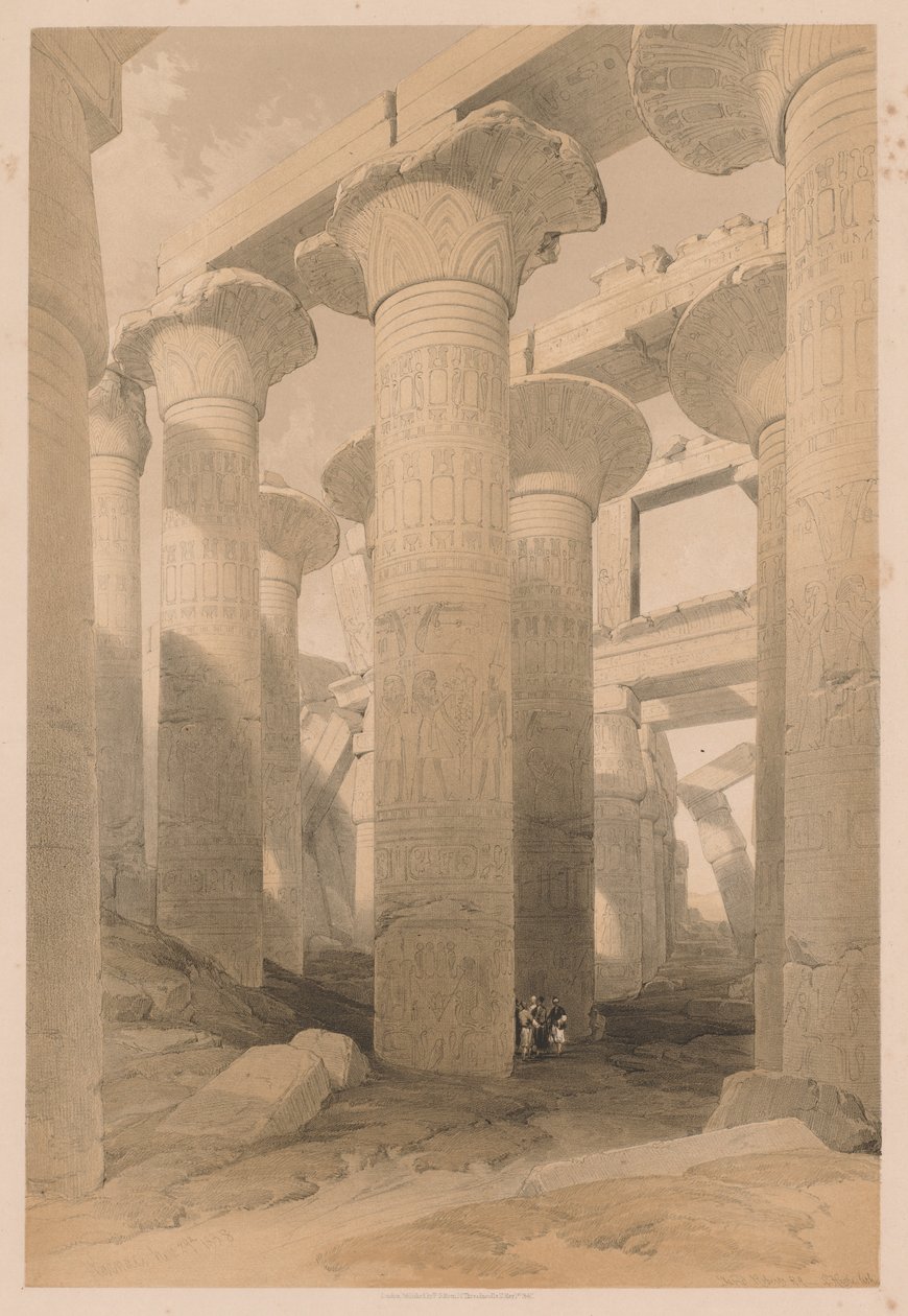 Mısır ve Nubia: Cilt II - No. 14, Karnak, 1838. by Louis Haghe