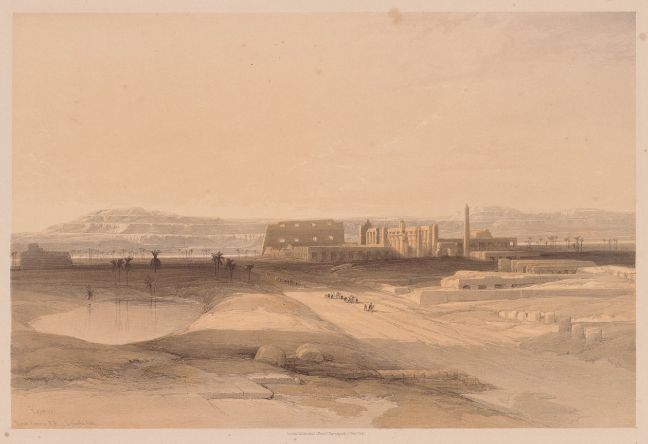 Mısır ve Nubia: Cilt II - No. 32, Karnak by Louis Haghe