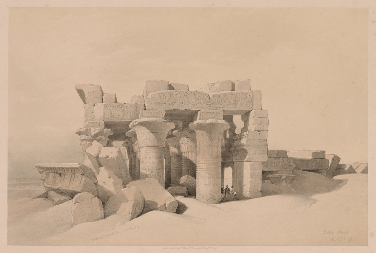 Mısır ve Nubia: Cilt II - No. 42, Kom Ombo Harabeleri by Louis Haghe