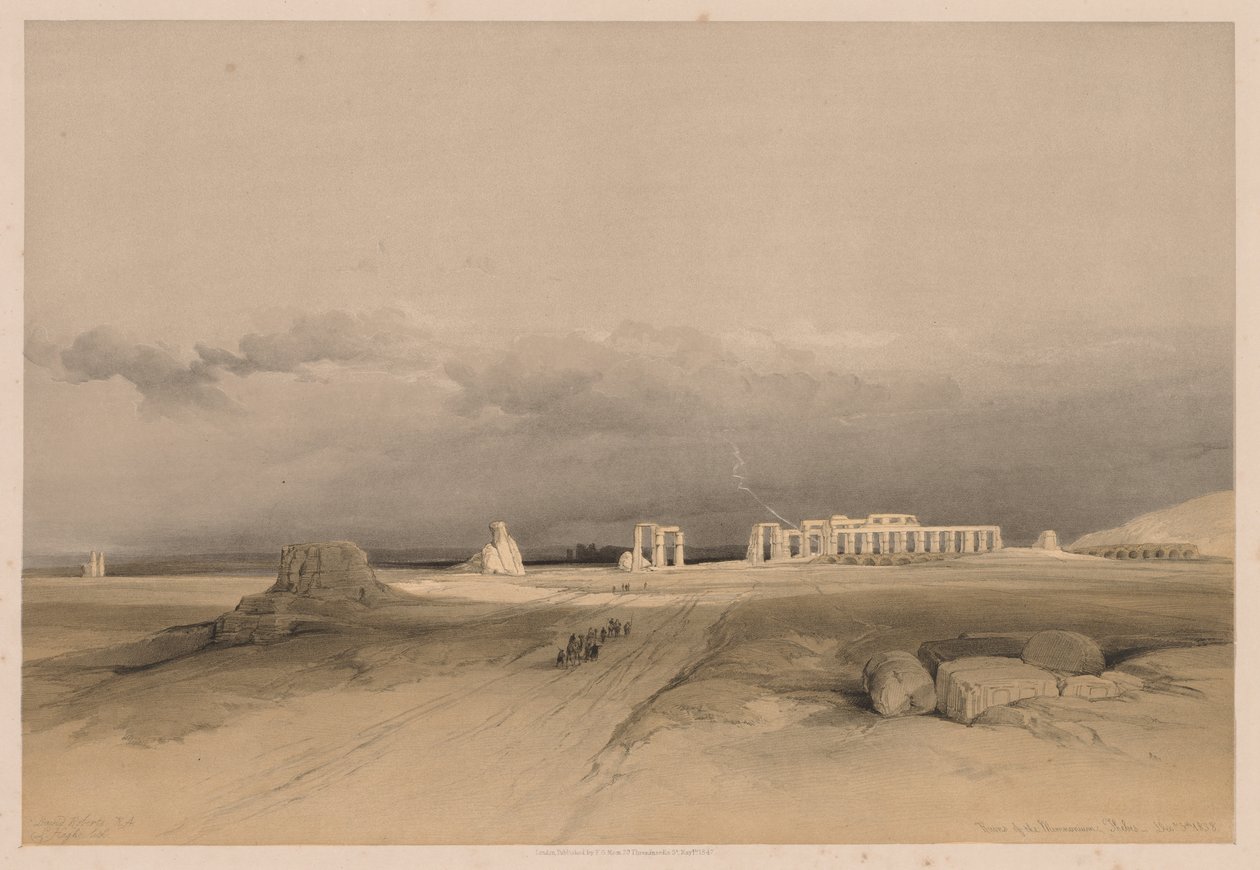 Mısır ve Nubia: Cilt II - No. 8, Memnonium Harabeleri, Thebes by Louis Haghe