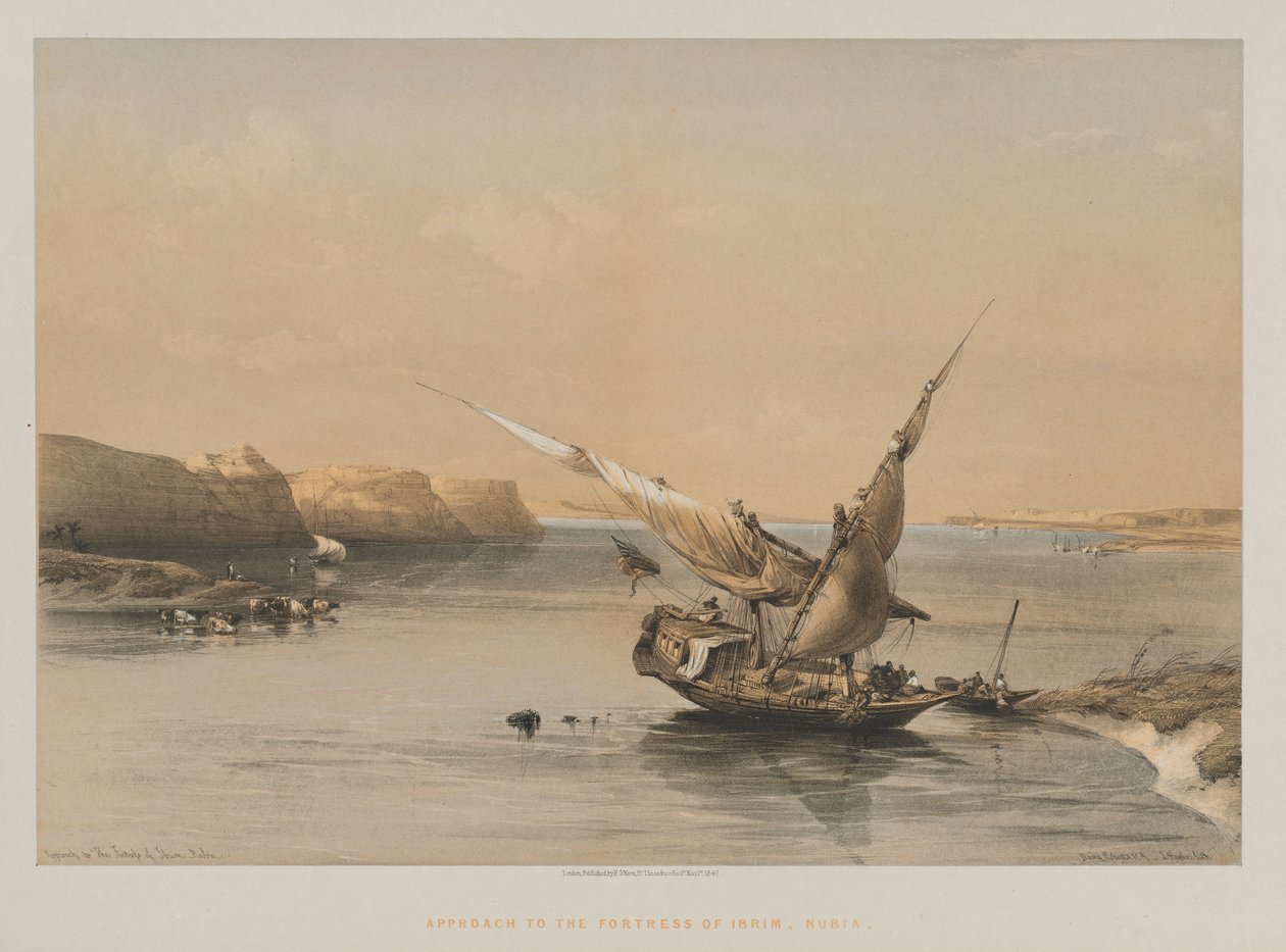 Mısır ve Nubia, Cilt II: İbrim Kalesine Yaklaşım, Nubia by Louis Haghe