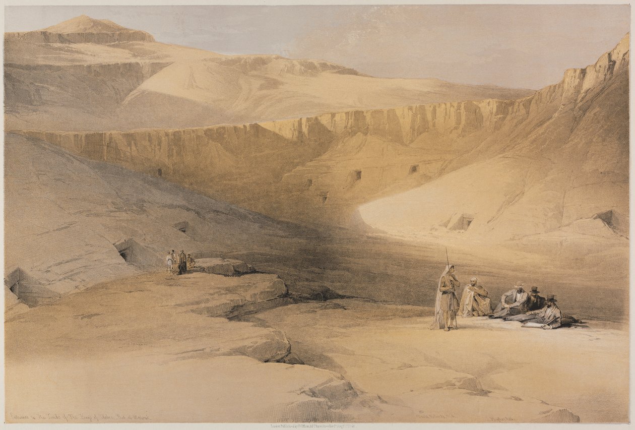Mısır ve Nubia, Cilt II: Thebes Krallarının Mezarlarına Giriş, Bab-El-Malouk by Louis Haghe