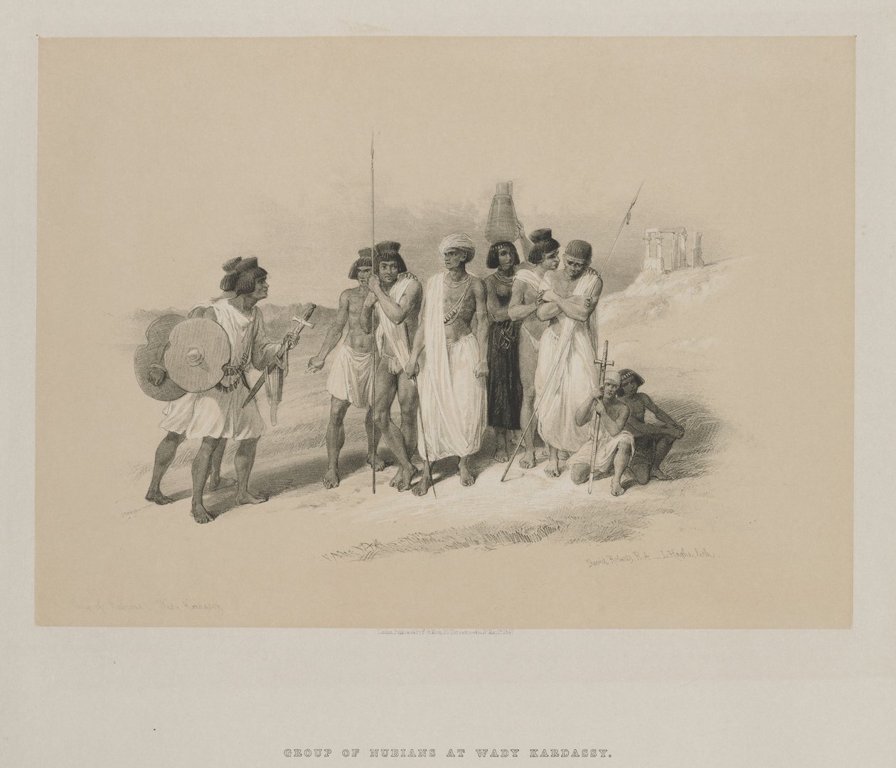 Mısır ve Nubia, Cilt II: Nubyalılar Grubu-Wady Kardasey, 1847. by Louis Haghe