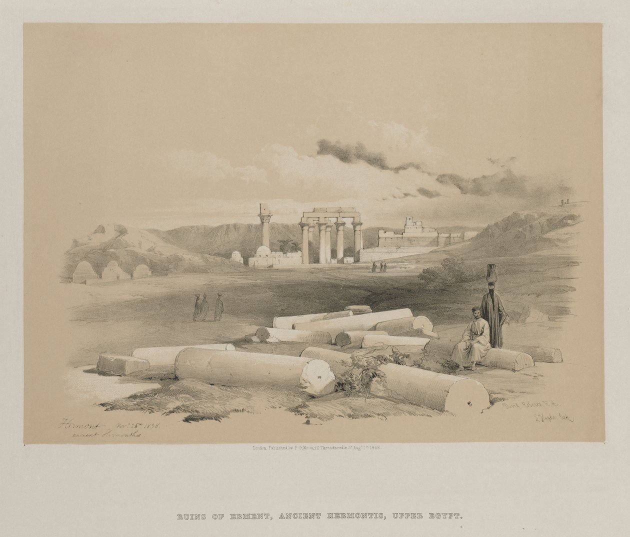 Mısır ve Nubia, Cilt II: Hermont, Antik Hermonthis by Louis Haghe