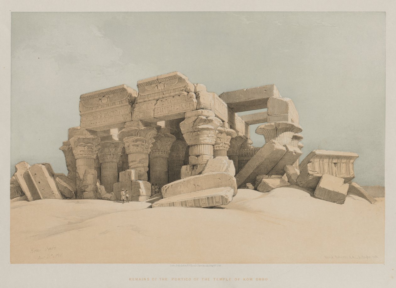 Mısır ve Nubia, Cilt II: Kom-Ombo, 1846. by Louis Haghe