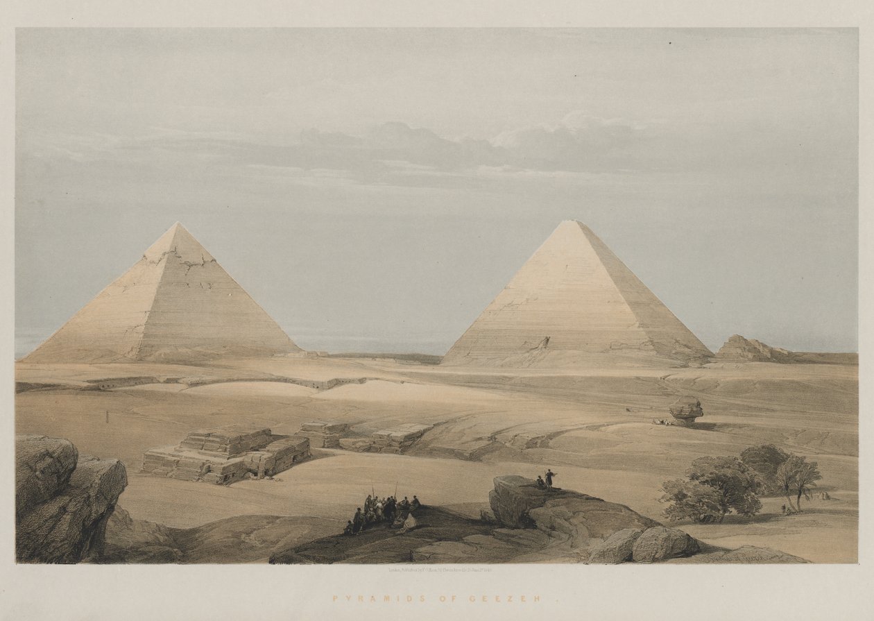 Mısır ve Nubia, Cilt II: Geezeh Piramitleri, 1848. by Louis Haghe