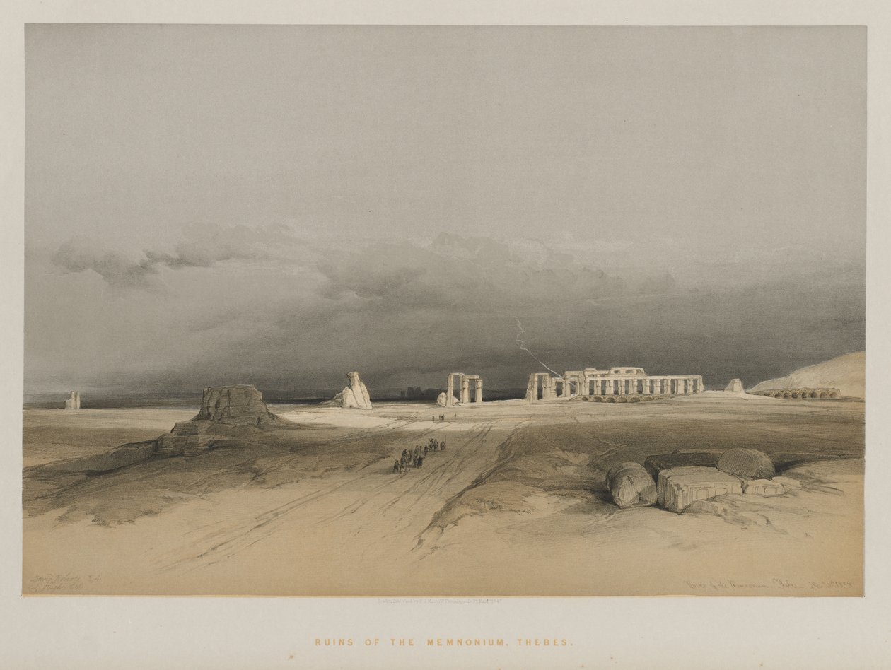 Mısır ve Nubia, Cilt II: Memnonium Harabeleri, Thebes, 1847. by Louis Haghe