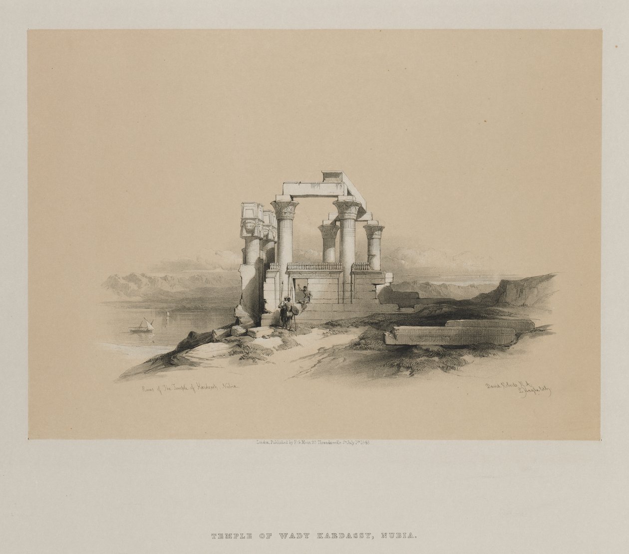 Mısır ve Nubia, Cilt II: Kardeseh Tapınağı Harabeleri, Nubia by Louis Haghe
