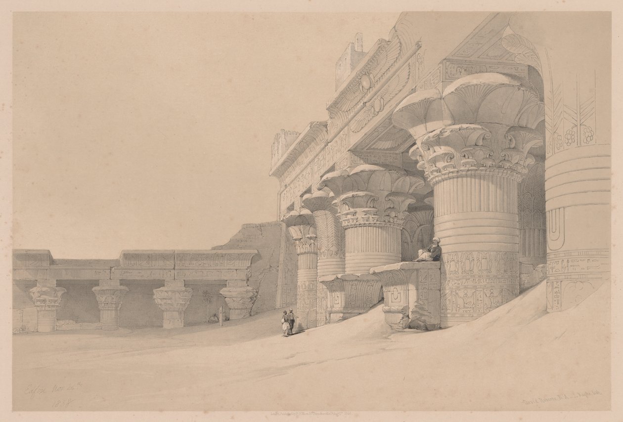 Mısır ve Nubia: Cilt I - No. 10, Edfou by Louis Haghe