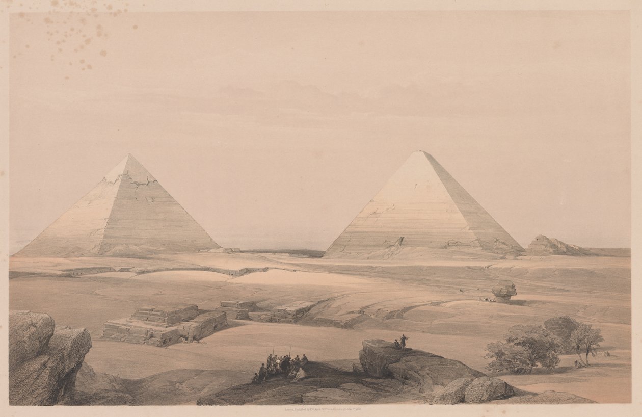 Mısır ve Nubia: Cilt I - No. 3, Gize Piramitleri by Louis Haghe