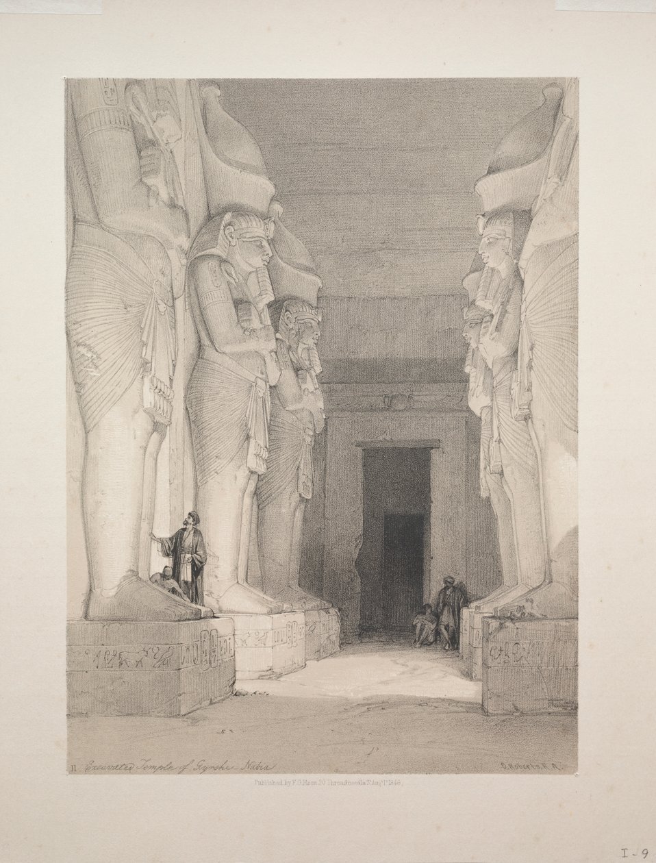 Mısır ve Nubia: Cilt I - No. 9, Kazılan Gyrshe Tapınağı, Nubia by Louis Haghe